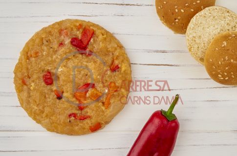 HAMBURGUESA 100% PIT DE POLLASTRE AMB ESCALIVADA ( sense conservants ni gluten ) -Disponible  Sarrià de Ter 