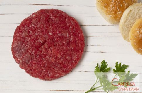 HAMBURGUESA 100% DE VEDELLA- Bistek  (No conté gluten )  - Disponible Sarrià de Ter 