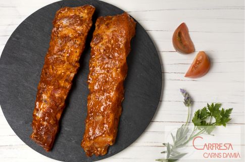 XURRASCO DE PORC AMB SALSA BBQ ( Disponible botiga Sarrià -no gluten ) 